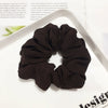 Women's Handmade Solid Color Chiffon Fabric Scrunchie Hair Tie Soft Hair Ring Accessory