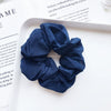 Women's Handmade Solid Color Chiffon Fabric Scrunchie Hair Tie Soft Hair Ring Accessory