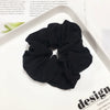 Women's Handmade Solid Color Chiffon Fabric Scrunchie Hair Tie Soft Hair Ring Accessory