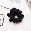 Women's Handmade Solid Color Chiffon Fabric Scrunchie Hair Tie Soft Hair Ring Accessory