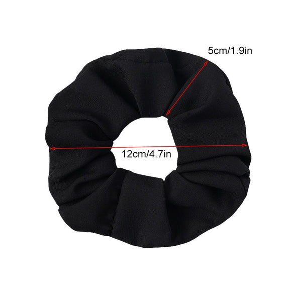 Women's Handmade Solid Color Chiffon Hair Tie Elastic Hair Band Cloth Hair Rope In A Simple Style