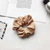 Women's Handmade Solid Color Chiffon Hair Tie Elastic Hair Band Cloth Hair Rope In A Simple Style