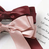 Women's Handmade Solid Color Doublesided Satin Ribbon Bow Hair Clip With Long Ribbon And Spring Top Clip