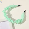 Women's Handmade Solid Color Pleated Lace Organza Headband Elegant Versatile Hair Accessory
