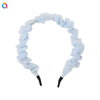 Women's Handmade Solid Color Pleated Lace Organza Headband Elegant Versatile Hair Accessory