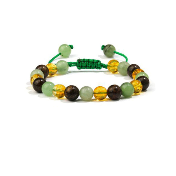 Women's Handmade Stainless Steel Woven Beaded Bracelet With Geometric Casual Style Adjustable Bracelet