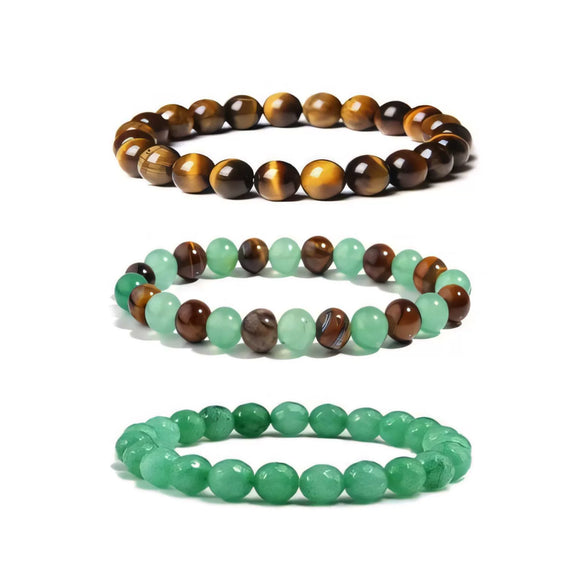 Women's Handmade Stainless Steel Woven Beaded Bracelet With Geometric Casual Style Adjustable Bracelet