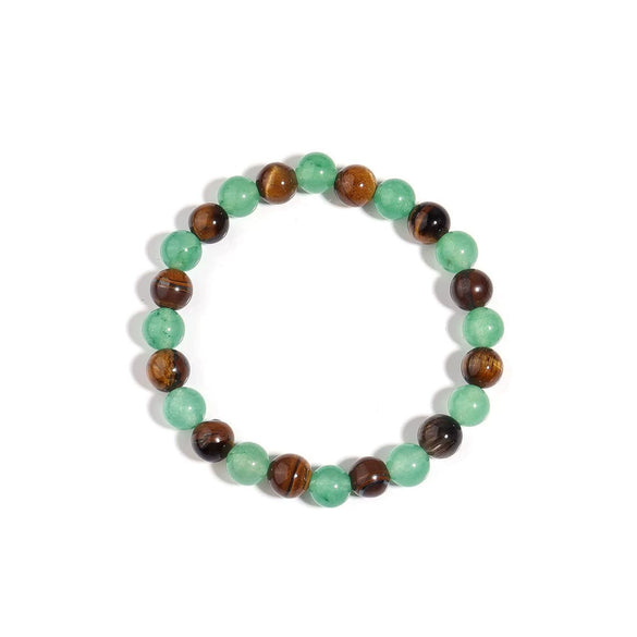 Women's Handmade Stainless Steel Woven Beaded Bracelet With Geometric Casual Style Adjustable Bracelet