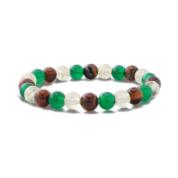 Women's Handmade Stainless Steel Woven Beaded Bracelet With Geometric Casual Style Adjustable Bracelet