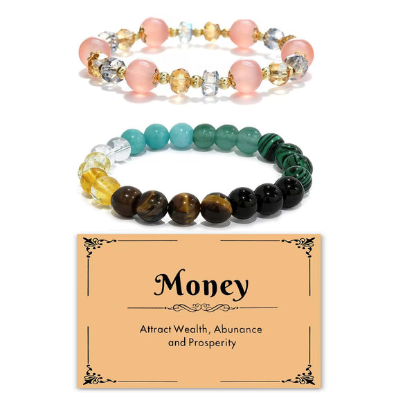 Women's Handmade Stainless Steel Woven Beaded Bracelet With Geometric Casual Style Adjustable Bracelet