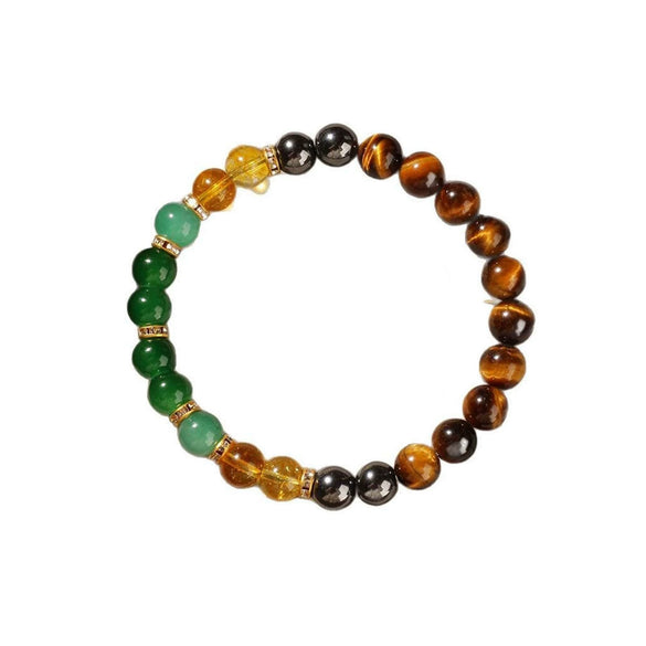 Women's Handmade Stainless Steel Woven Beaded Bracelet With Geometric Casual Style Adjustable Bracelet