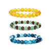 Women's Handmade Stainless Steel Woven Beaded Bracelet With Geometric Casual Style Adjustable Bracelet