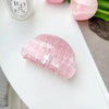 Women's Handmade Sweet Geometric Pvc Semiround Shark Clip Hair Accessories