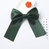 Women's Handmade Three Layer Satin Fabric Double Sided Band Spring Clip Hairpin