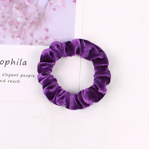 Women's Handmade Velvet Scrunchie Hair Ring With Voluminous Gathered Design Cloth Sporty Fashion Hair Accessory