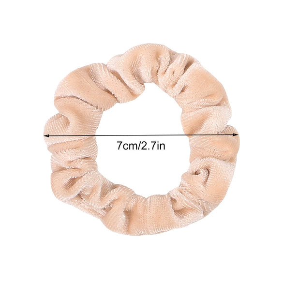 Women's Handmade Velvet Scrunchie Hair Ring With Voluminous Gathered Design Cloth Sporty Fashion Hair Accessory