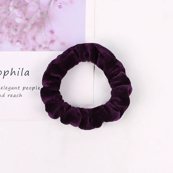Women's Handmade Velvet Scrunchie Hair Ring With Voluminous Gathered Design Cloth Sporty Fashion Hair Accessory