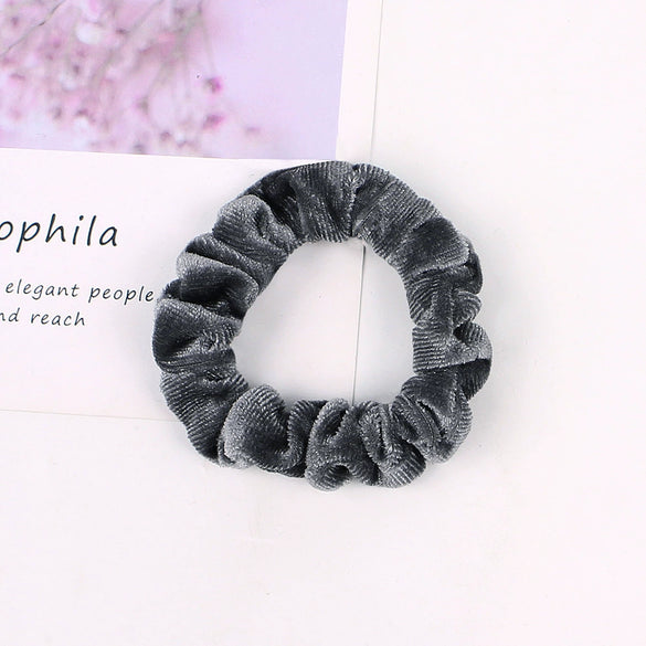 Women's Handmade Velvet Scrunchie Hair Ring With Voluminous Gathered Design Cloth Sporty Fashion Hair Accessory