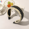 Women's Handmade Wool And Hemp Knitted Wide Edge Cross Knot Headband Woven Hair Accessory