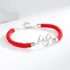 Women's Handmade Woven Red Rope Bracelet With 925 Silver Zodiac Mouse Charm Electroplated Animal Pendant Jewelry