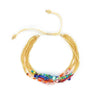 Women's Handwoven Glass And Glaze Beaded Multilayer Bracelet With Geometric Style