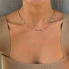 Women's Handwoven Glass And Glaze Geometry Pattern Organic Glass Pendant Necklace