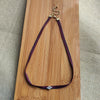 Women's Handwoven Metal And Organic Glass Geometric Ball Chain Evil Eye Necklace