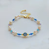 Women's Handwoven Natural Pearl Geometric Bracelet