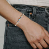 Women's Handwoven Natural Pearl Geometric Bracelet