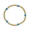 Women's Handwoven Natural Shell And Metal Bead Bracelet With Geometric Pattern 18K Copper Goldplated