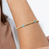 Women's Handwoven Natural Shell And Metal Bead Bracelet With Geometric Pattern 18K Copper Goldplated