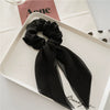 Women's Headwear Fabric Hair Ring Chiffon Thin Bow Ribbon Tassel Handmade