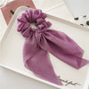 Women's Headwear Fabric Hair Ring Chiffon Thin Bow Ribbon Tassel Handmade
