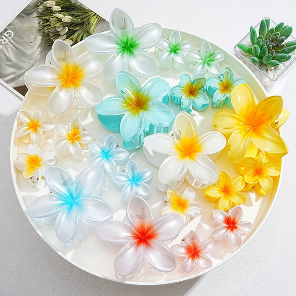 Women's Headwear Flower Clip Threepiece Set Egg Flower Shark Clip Paint Style
