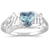 Women's Heart Shaped Alloy Ring With Diamond Inlay Sweet Cool Geometric Style Fashion Jewelry Gift
