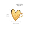 Women's Heart Shaped Pearl Stainless Steel Open Ring With Gold Plated Finish Adjustable Minimalist Retro Jewelry