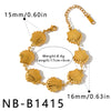 Women's Heart Shaped Shell Pattern Stainless Steel Bracelet With 18K Gold Vacuum Plating And Geometric Light Luxury Style