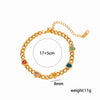Women’s Heart Shaped Titanium Steel Necklace And Bracelet With Zircon Accents And Vacuum Plated Light Luxury Finish