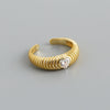Women's Heart Shaped Zircon Ring In 925 Sterling Silver Open Band Diamond Set Fashion Jewelry
