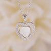 Women's Heartshaped Colorful Fashion Shell Pendant Necklace Copper Mixed Gemstone Setting Electroplating O Word Chain