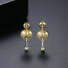 Women's Heartshaped Copper Earrings With Zircon Inlay Fashion Statement Jewelry Wholesale