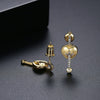 Women's Heartshaped Copper Earrings With Zircon Inlay Fashion Statement Jewelry Wholesale