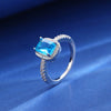 Women's Heartshaped Copper Ring Set With Diamonds