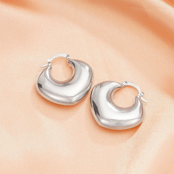 Women's Heavy Industry Exaggerated Geometric Ushaped Copper Electroplated Earrings