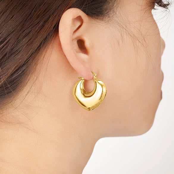 Women's Heavy Industry Exaggerated Geometric Ushaped Copper Electroplated Earrings