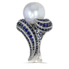 Women's Heavyduty Specialshaped Ring Copper Imitation Pearl Geometric Zirconia Highend Style