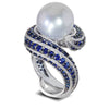 Women's Heavyduty Specialshaped Ring Copper Imitation Pearl Geometric Zirconia Highend Style