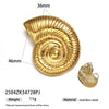 Women's High Color 18K Gold Plated Titanium Steel Conch Sea Star Shell Thick Rope Necklace Fashion Jewelry