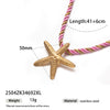 Women's High Color 18K Gold Plated Titanium Steel Conch Sea Star Shell Thick Rope Necklace Fashion Jewelry