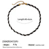 Women's High Color 18K Gold Plated Titanium Steel Conch Sea Star Shell Thick Rope Necklace Fashion Jewelry